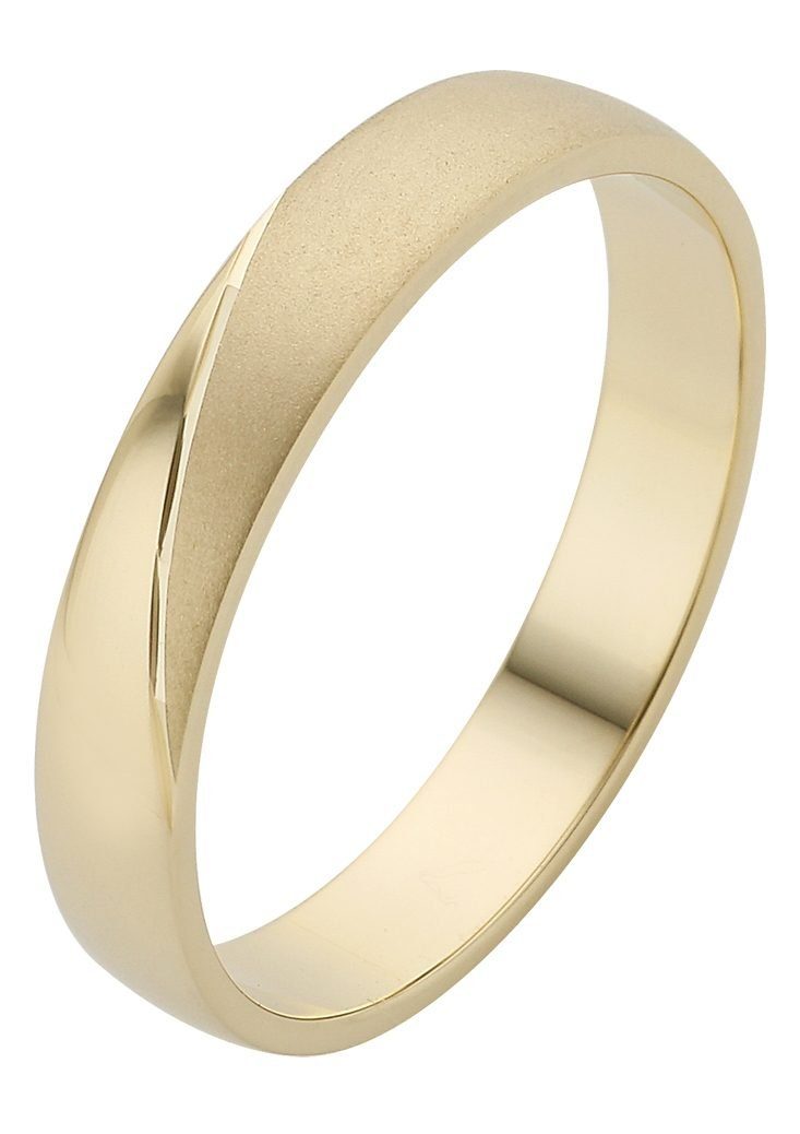 Firetti Trauring Schmuck Geschenk Gold 375 Hochzeit Ehering Trauring "LIEBE", Made in Germany, wahlweise mit oder ohne Brillant