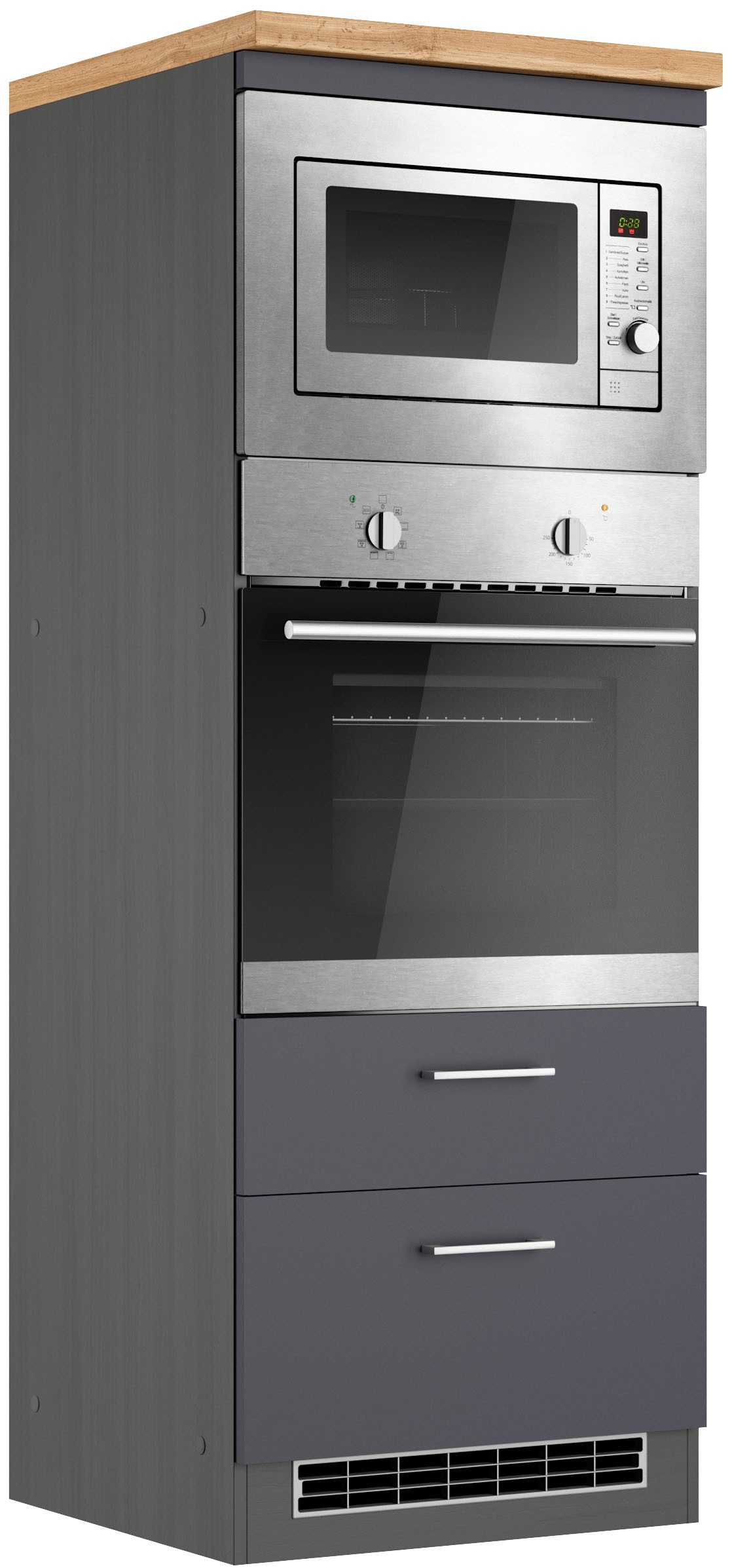 KOCHSTATION Backofenumbauschrank KS-Milan Mikrowellen-/Backofenkumbau 60 cm, matt oder hochglänzend