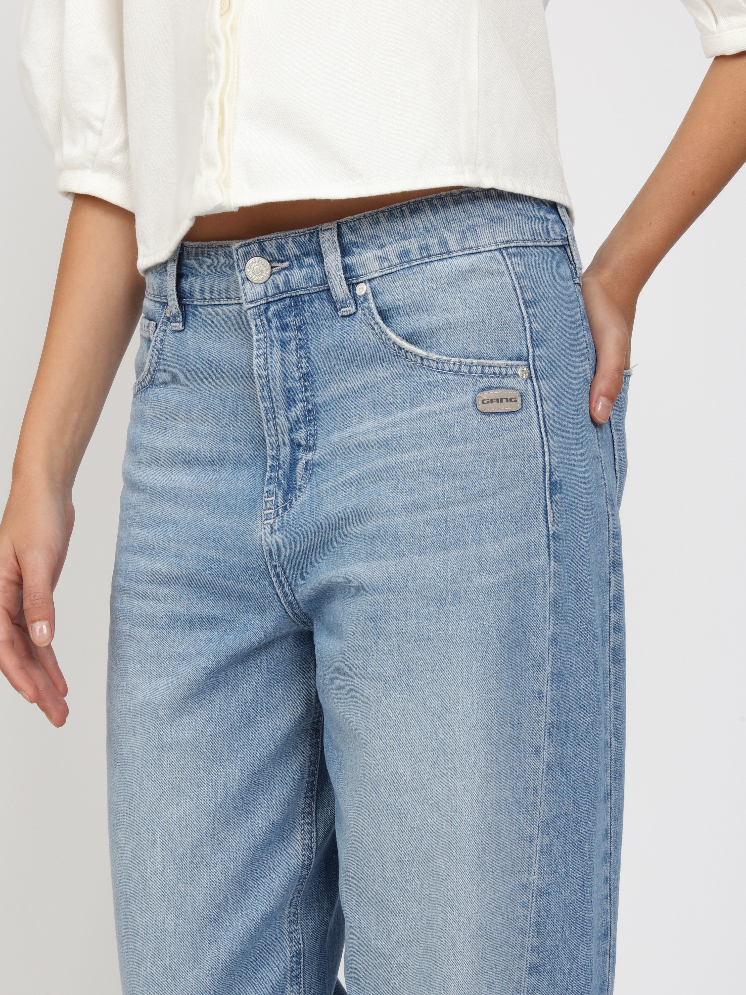GANG 5-Pocket-Jeans 94BLAKE mit eingesetztem Seitenstreifen, cropped – Bild 4 von 5