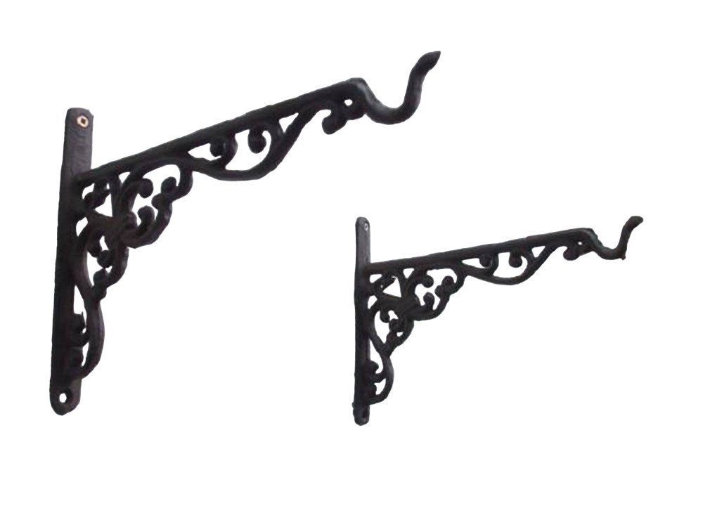 Deko-Impression Regalwange Wandkonsolen als Set 2Stück Haken Regalträger Gusseisen