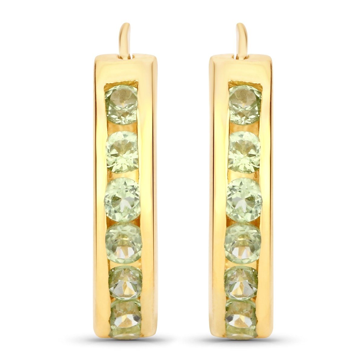 Rafaela Donata Paar Creolen gelbgold, aus Sterling Silber