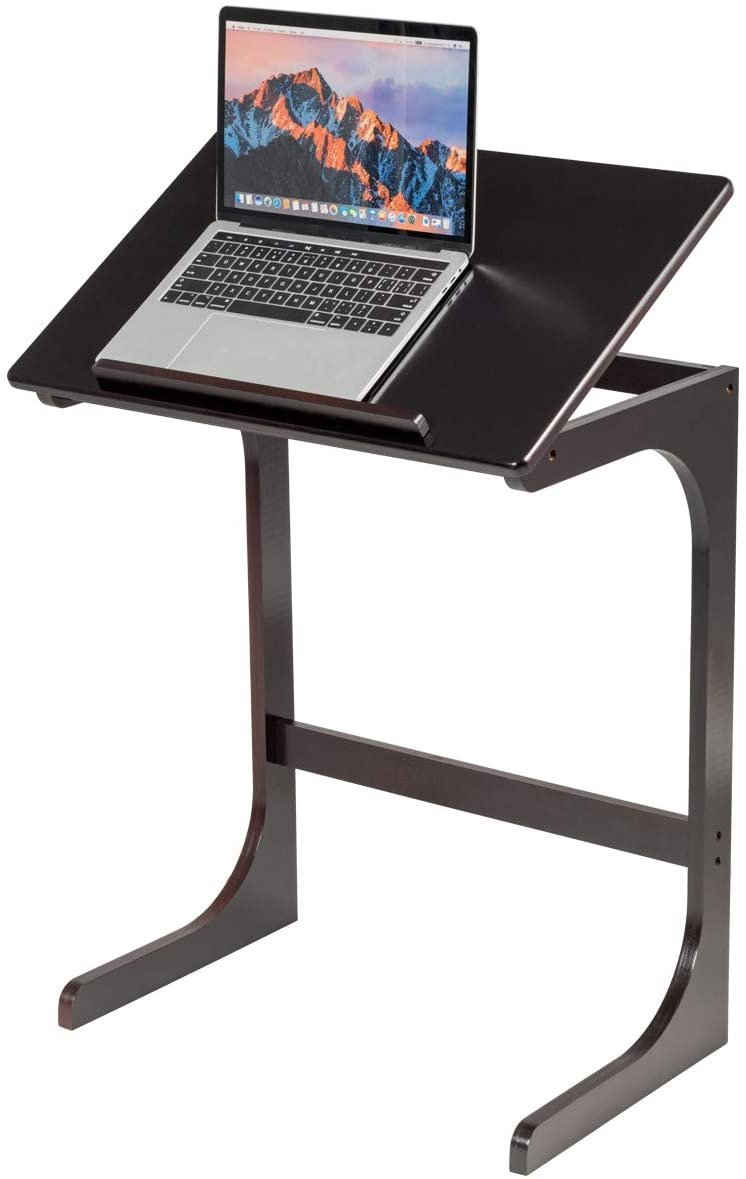 COSTWAY Laptoptisch »Beistelltisch Kaffeetisch Computertisch Stehtisch Couchtisch«, C-förmig, mit Metallgestell, Höhenverstellbar