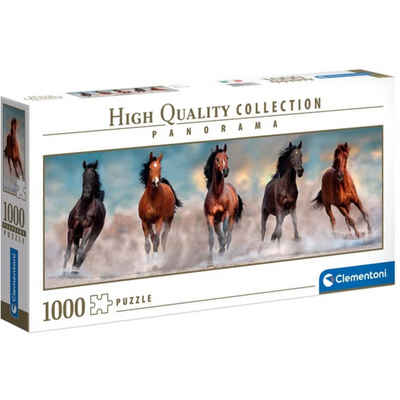 Clementoni® Puzzle High Quality Collection Panorama - Pferde, 1000 Puzzleteile