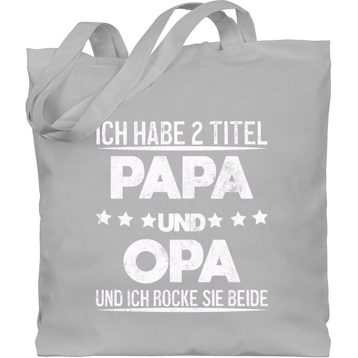 Shirtracer Umhängetasche Ich habe 2 Titel - Opa und Papa Vintage Opa Geschenke