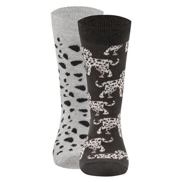 Ewers Socken Ewers 2er Pack Dalmatiner/Punkte Mädchen Socken Strümpfe grau (2-Paar)