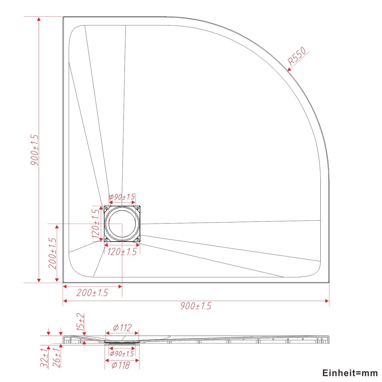 AQUABATOS Duschwanne Duschtasse 90x90 80x80 120x90 günstig online kaufen
