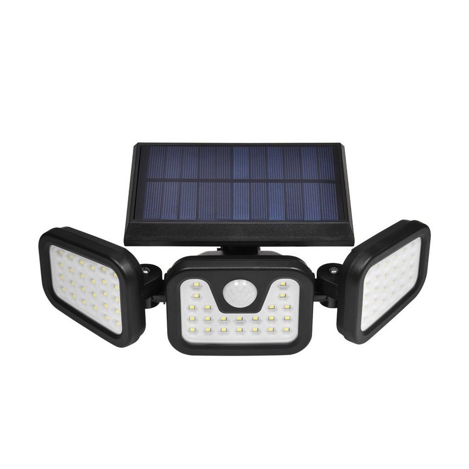 206-LED Solarleuchte mit Bewegungsmelder Solarstrahler Außenleuchte Gartenlampe