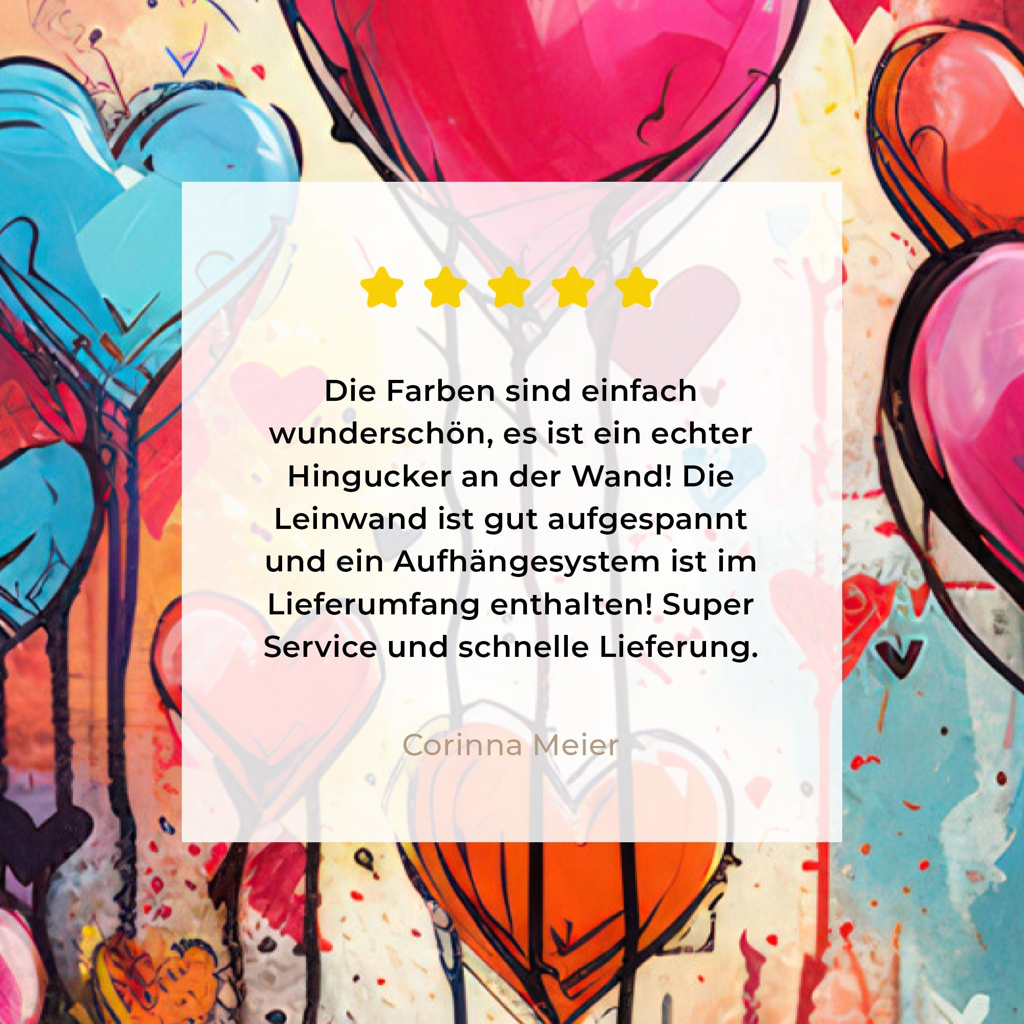 OneMillionCanvasses® Leinwandbild Herzen - Farben - Kunst - Liebe, Fotodruck (1 St), Leinwand Canvas Wandbild, Wanddekoration 20x30 cm – Bild 5 von 5