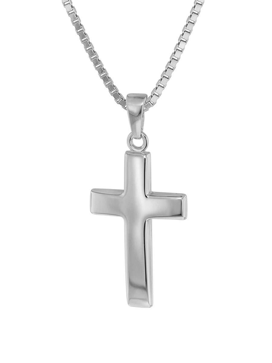 trendor Kette mit Anhänger Kreuz-Anhänger Weißgold günstig online kaufen