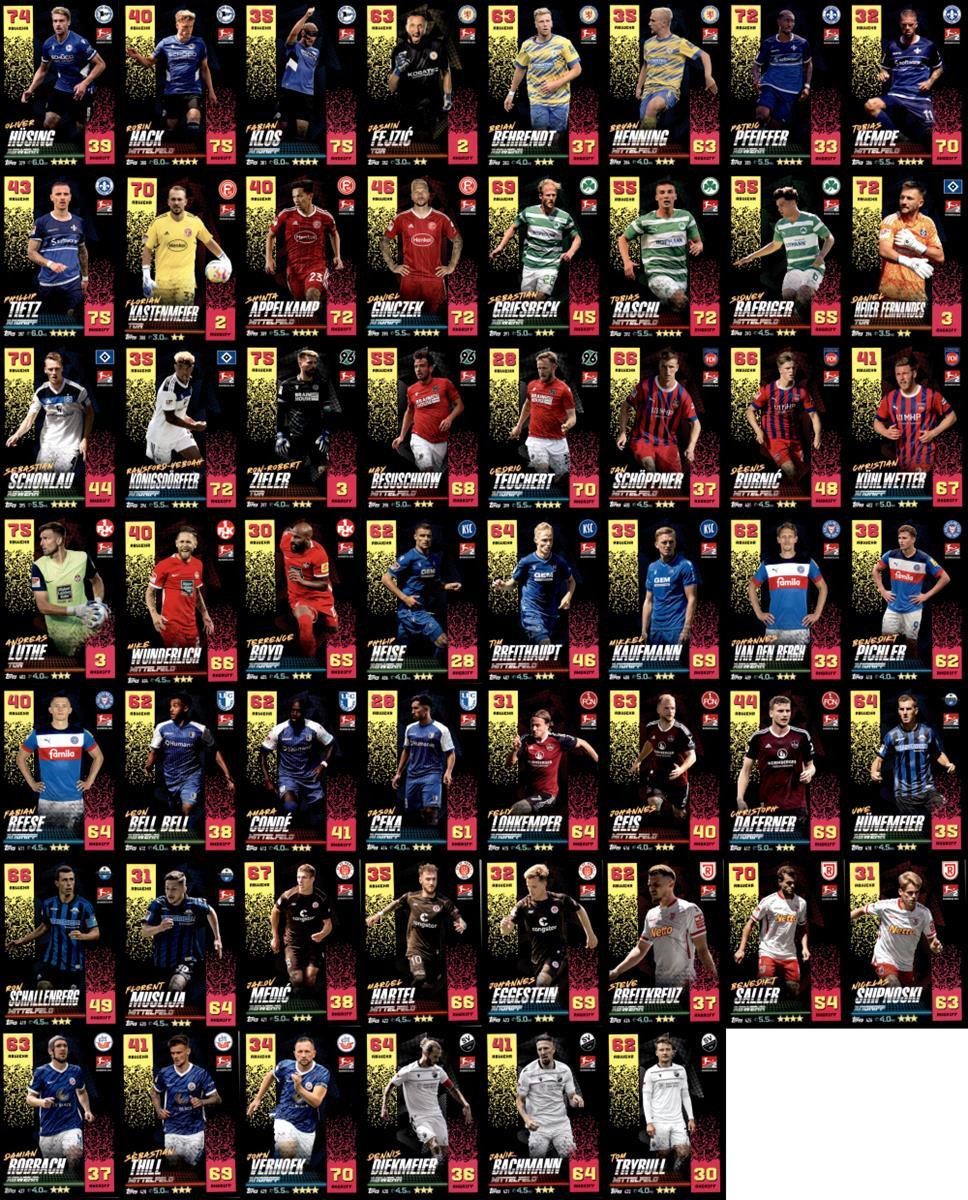 Sammelkarte Topps Match Attax - 2022/23 - Alle 54 2. Bundesliga Karten