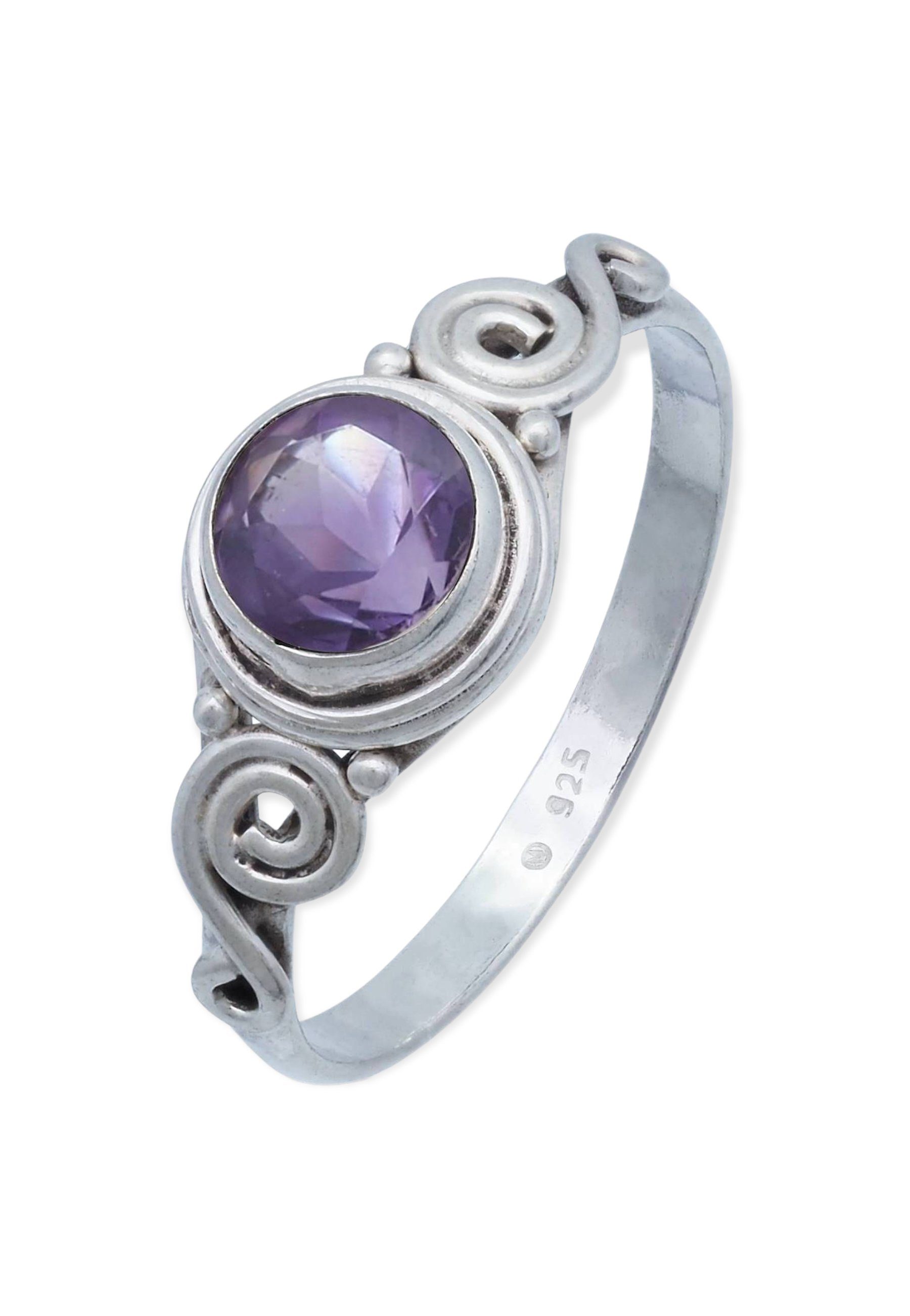 Amethyst Silber 925er mantraroma mit Silberring facettiert