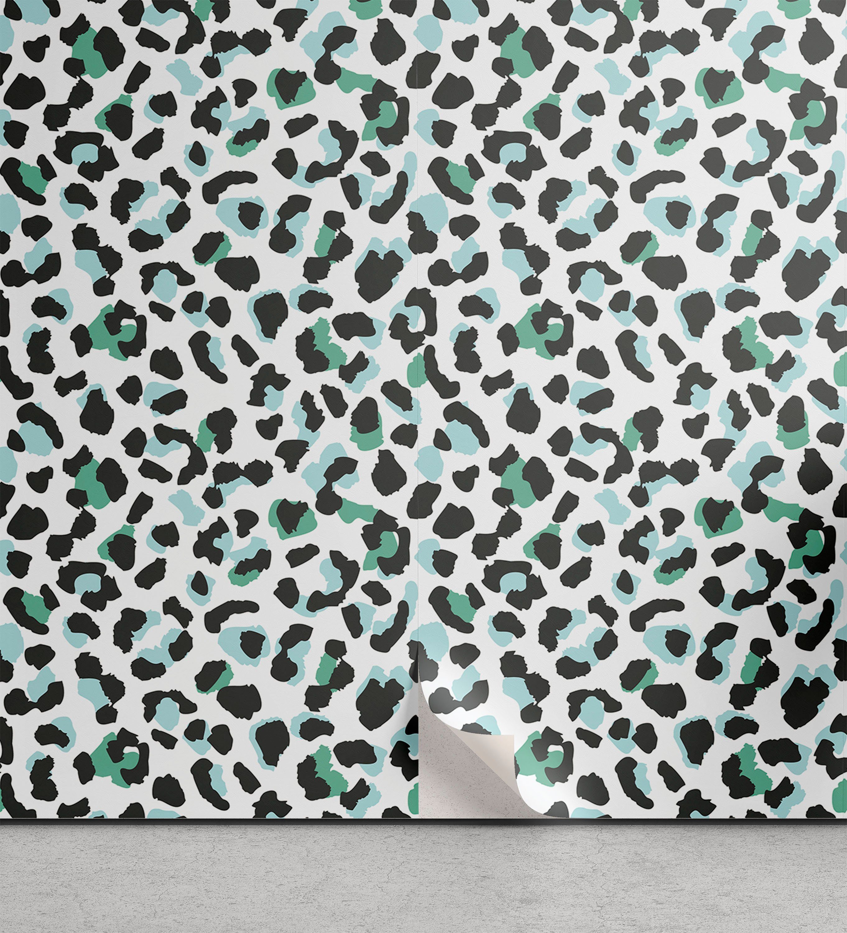 Abakuhaus Vinyltapete selbstklebendes Wohnzimmer Küchenakzent, Leopard Tierhaut Print Spots