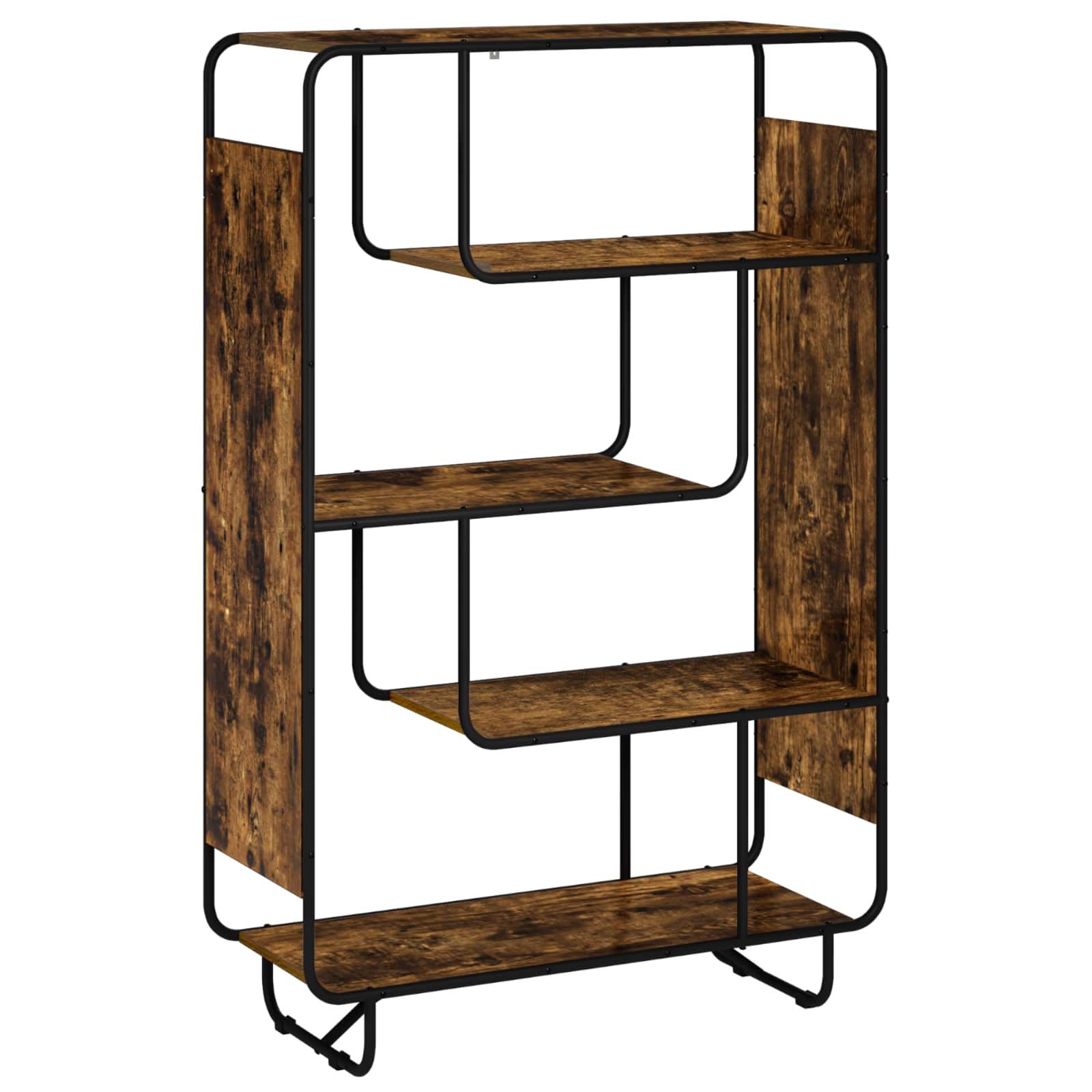 vidaXL Highboard Highboard Räuchereiche 93.5 x 37.5 x 144 cm Holzwerkstoff (1 St)