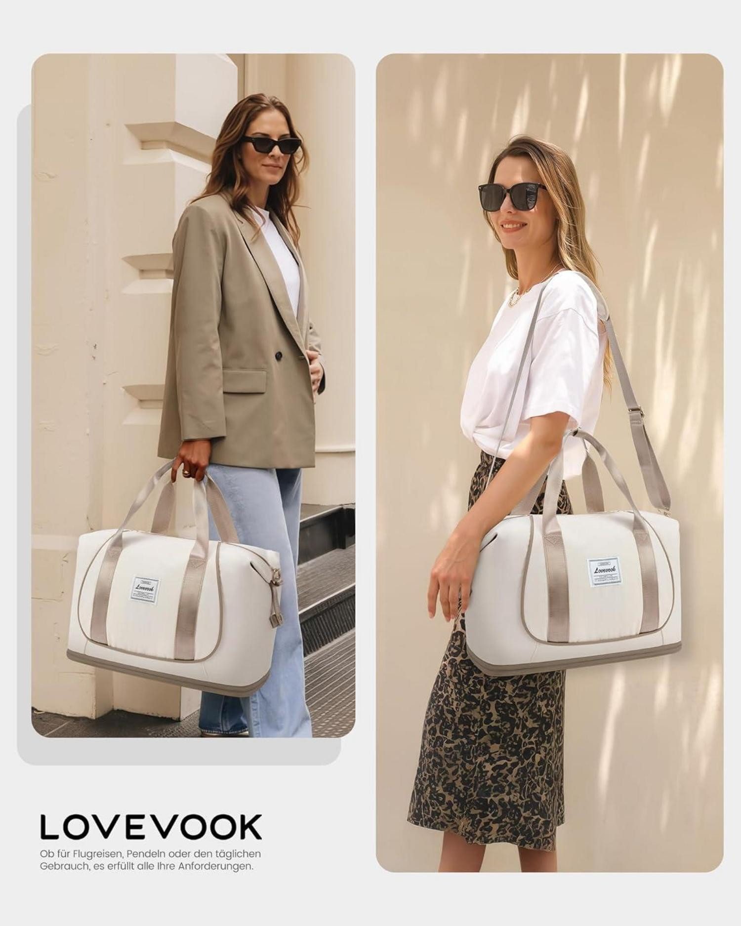 LuxusKollektion Reisetasche Handgepäck Ryanair 40x20x25, Erweiterbar, günstig online kaufen