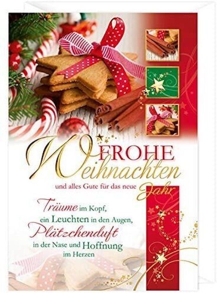 FASHION - Zimt Glückwunschkarte Weihnachtskarte Grußkarten Plätzchenduft - Weihnachtskarten HOME
