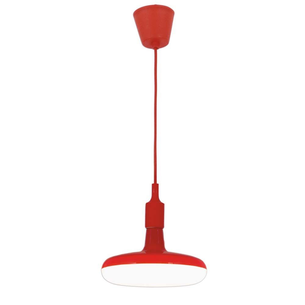 näve LED-Hängeleuchte, Leuchtmittel inklusive, Warmweiß, Hängelampe Pendelleuchte Wohnzimmerlampe rot Küchenlampe rund LED H