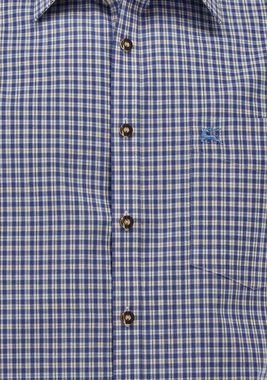 OS-Trachten Trachtenhemd Rhadi Kurzarmhemd mit aufgesetzter Brusttasche