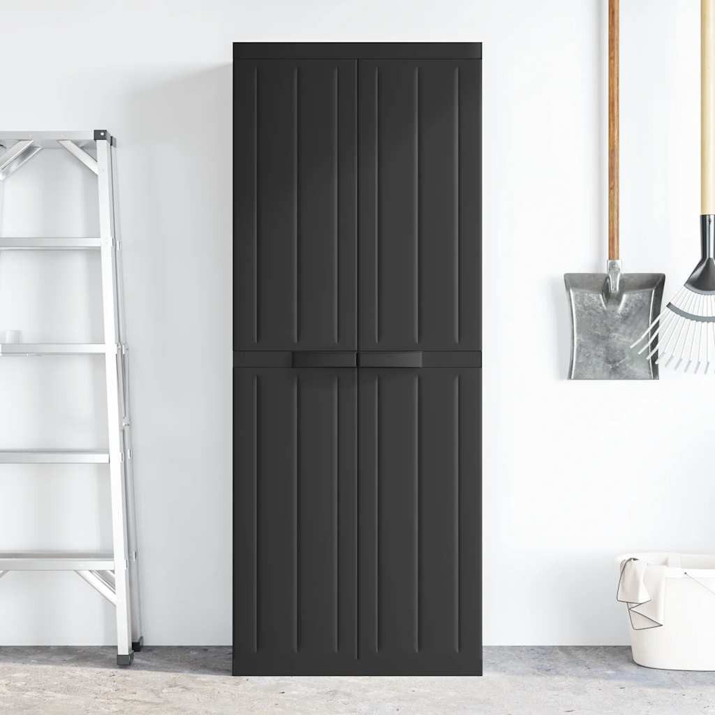 vidaXL Garten-Geräteschrank Gartenschrank Schwarz 65x37x165 cm günstig online kaufen