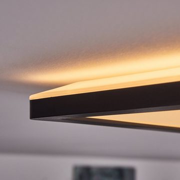 hofstein Deckenleuchte »Siusi« dimmbare Deckenlampe aus Kunststoff in Schwarz/Opal, 3000 Kelvin, 2300 Lumen, 24 Watt, dimmbar über herkömmlichen Lichtschalter