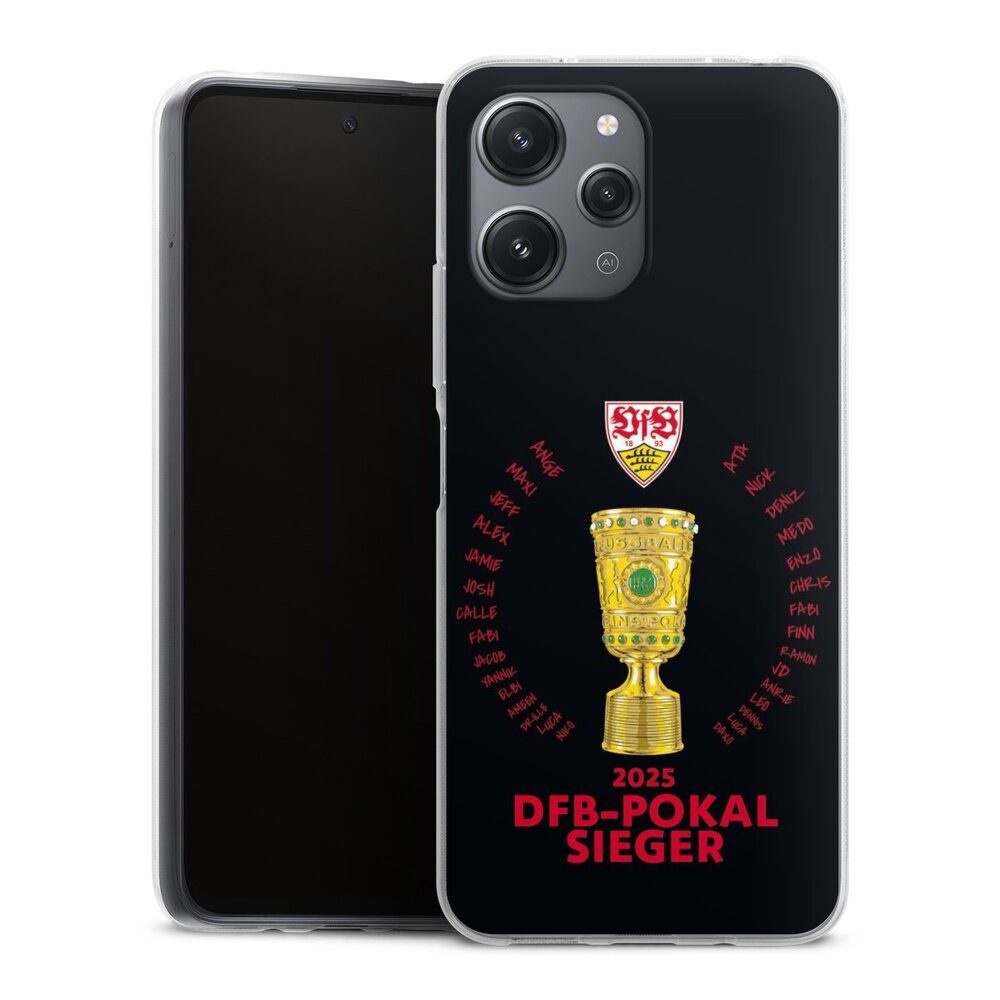 DeinDesign Handyhülle VfB Stuttgart Pokal Offizielles Lizenzprodukt, Xiaomi Redmi 12 Silikon Hülle Bumper Case Handy Schutzhülle