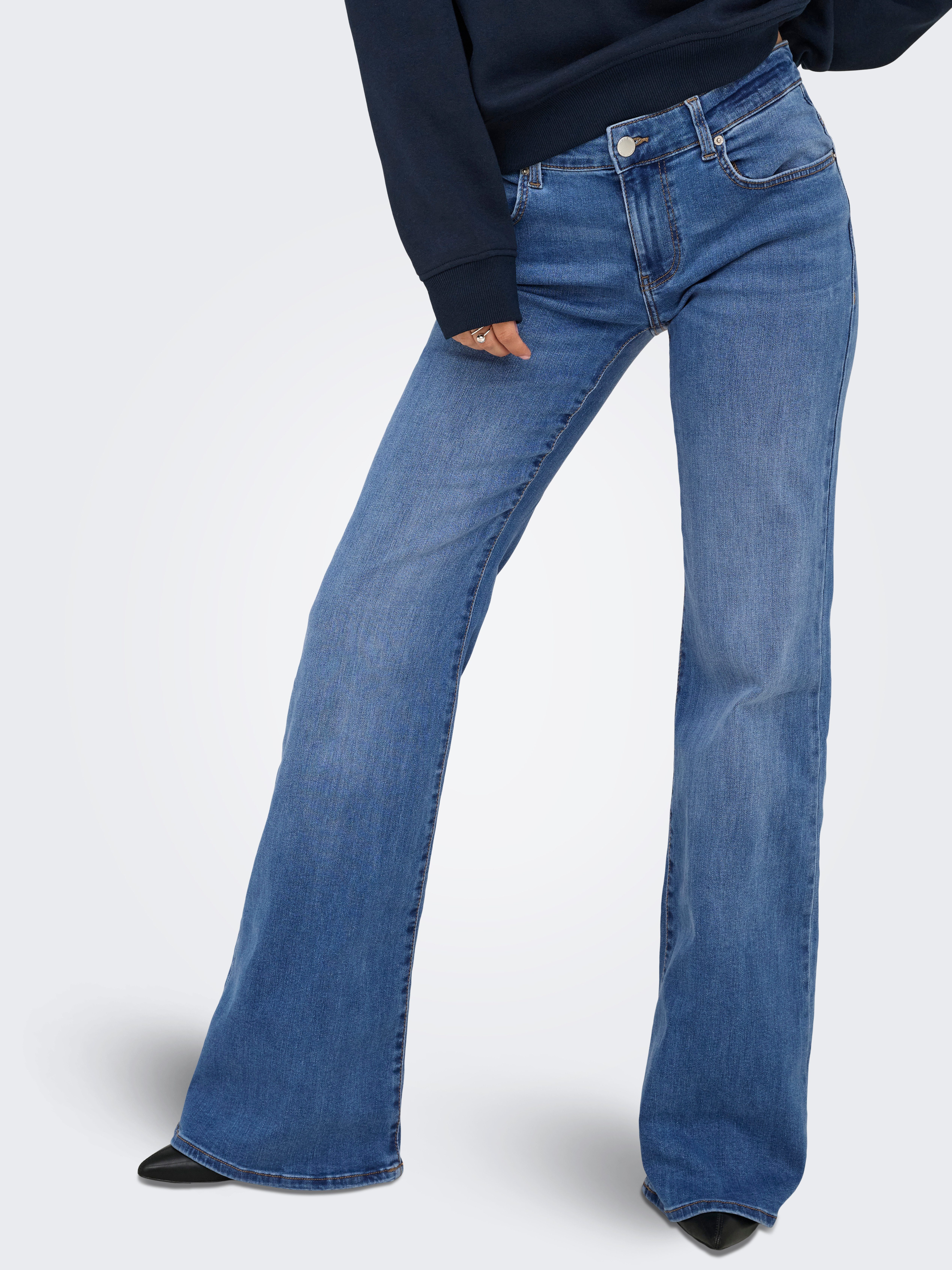 ONLY Bootcut-Jeans ONLTIGER LW WIDE MB FLARED DNM PIM günstig online kaufen