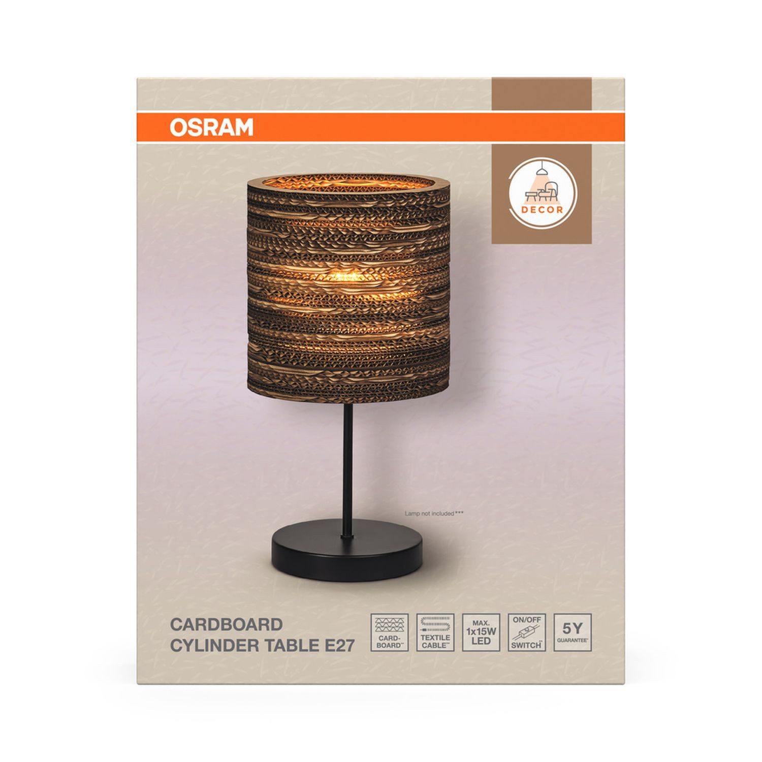 Licht-Erlebnisse Nachttischlampe GERA, ohne Leuchtmittel, E27 D: 20 cm rund 38.5 cm hoch Modern