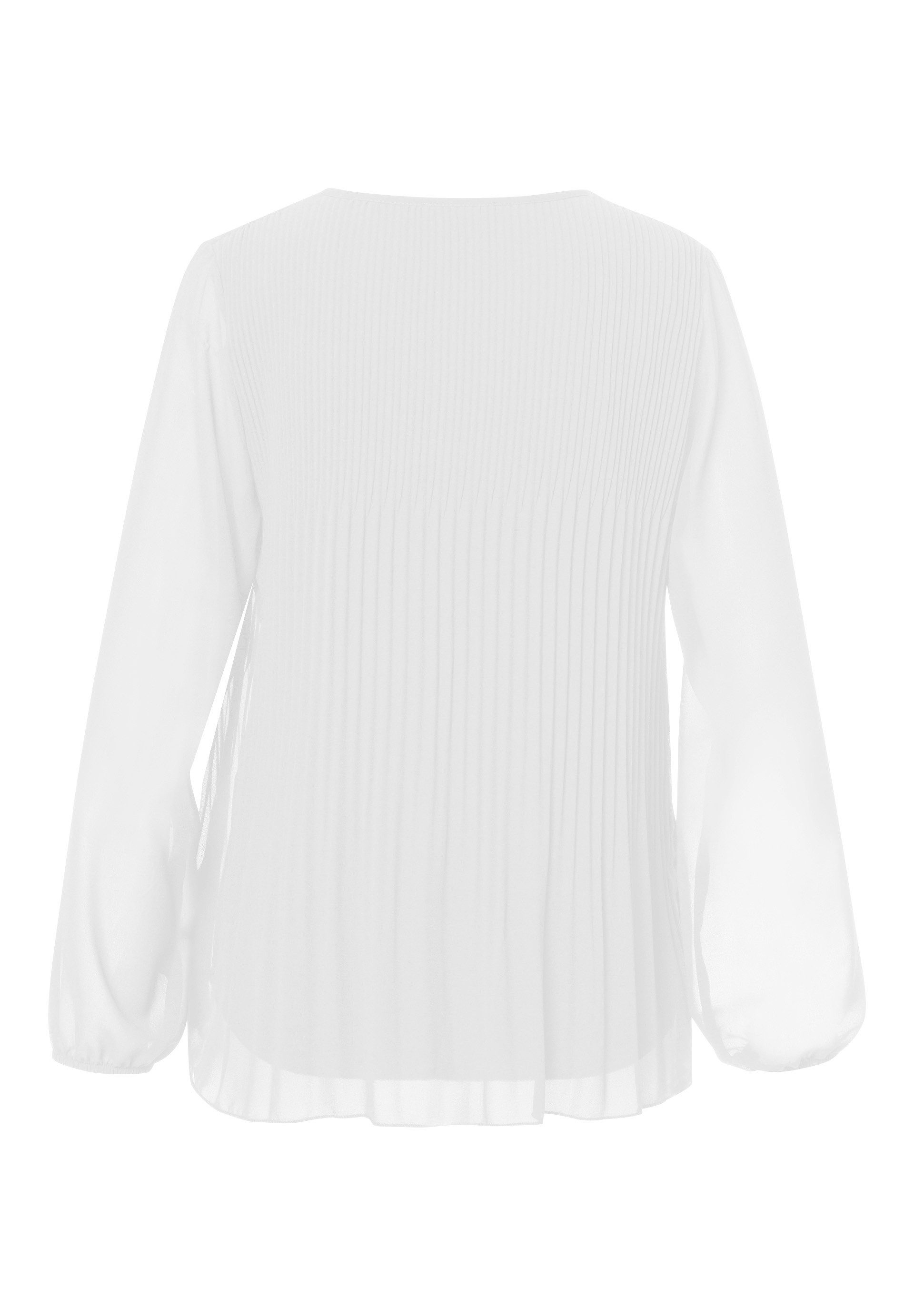 FRANK WALDER Langarmbluse mit Plissee-Struktur