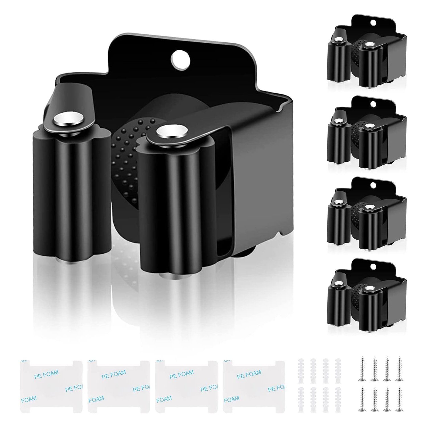 NUODWELL Wandhaken 4 Stück Wand Besenhalterung, Edelstahl Wandhalterung Sel günstig online kaufen