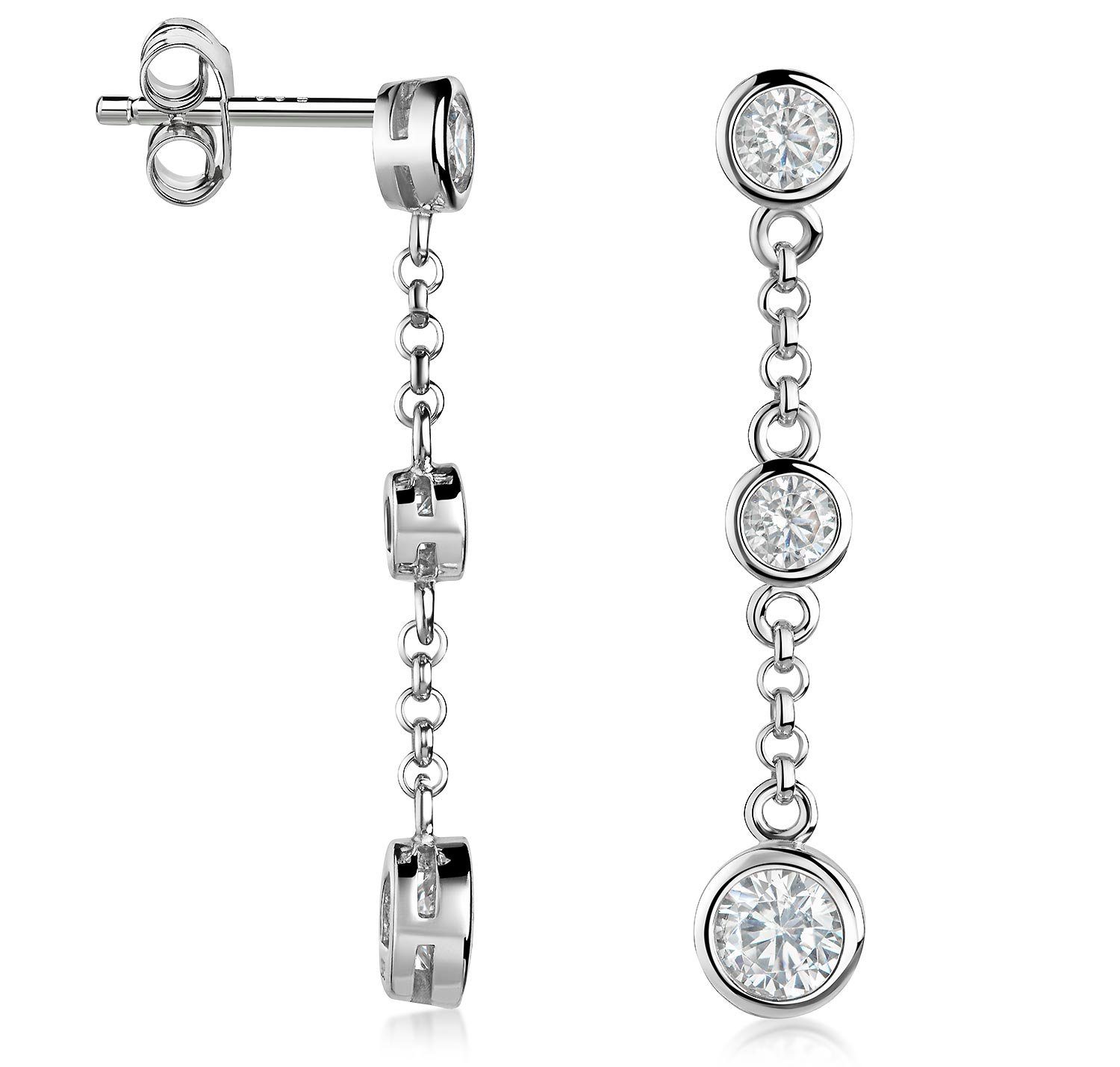 Materia Paar Ohrhänger Damen Silber lang günstig online kaufen