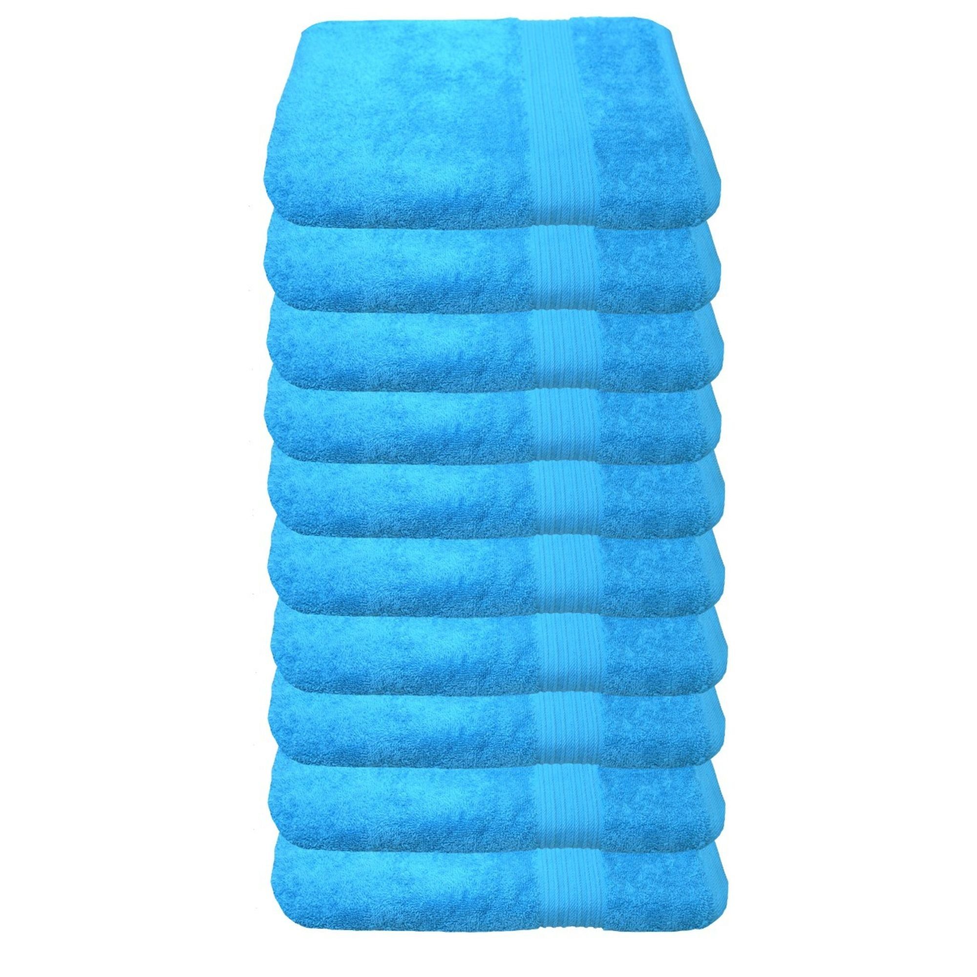 Julie Julsen Gästehandtücher 10-Gästehandtücher-Türkis-Gästetuch 30 x 50 cm günstig online kaufen