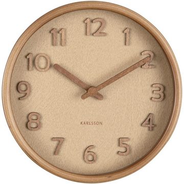 Karlsson Uhr Wanduhr Pure Wood Grain Sand Brown (20cm)