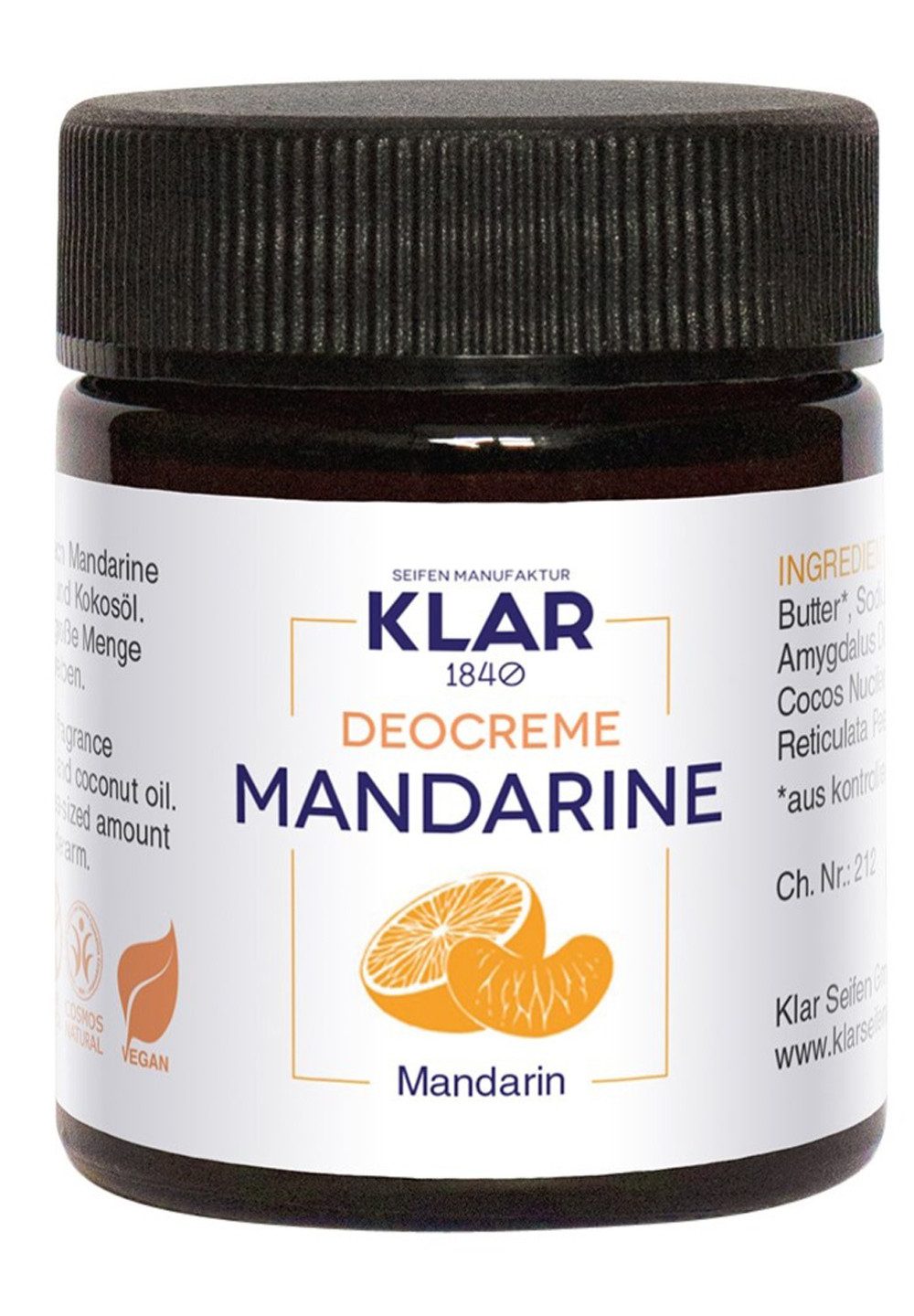 Klar Seife Deo-Creme Mandarine, 1-tlg., Deocreme 30 ml