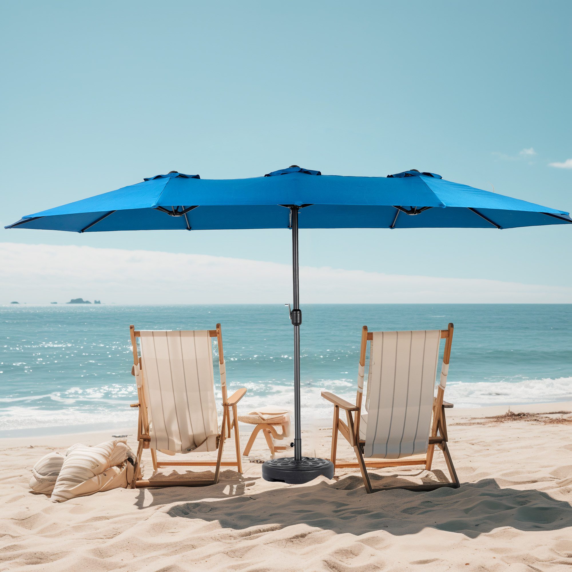 LVHOM Marktschirm (Modell A)ca.450x300cm rechteckig Doppelseiten-Marktschir günstig online kaufen