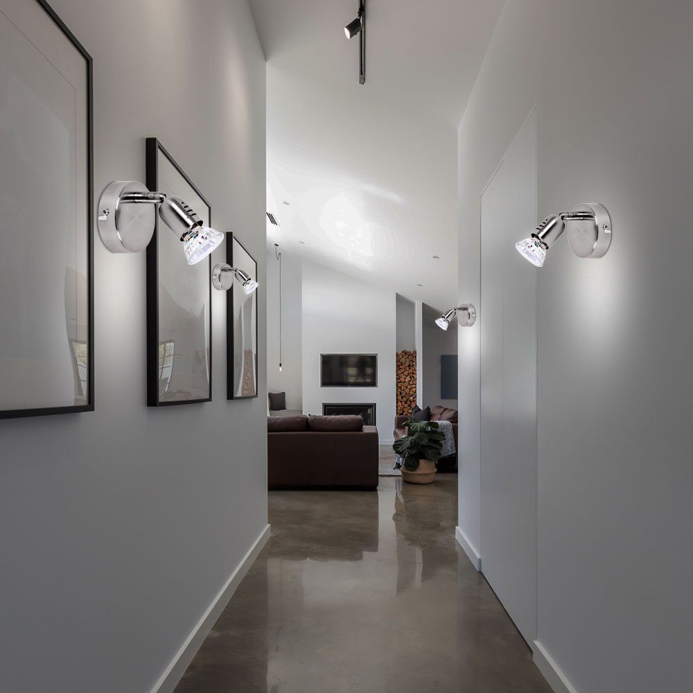 Wandleuchte, Brilliant inklusive, Spot LED Lampe Strahler Warmweiß, 2,5 Watt Leuchte beweglicher LED Leuchtmittel Wand