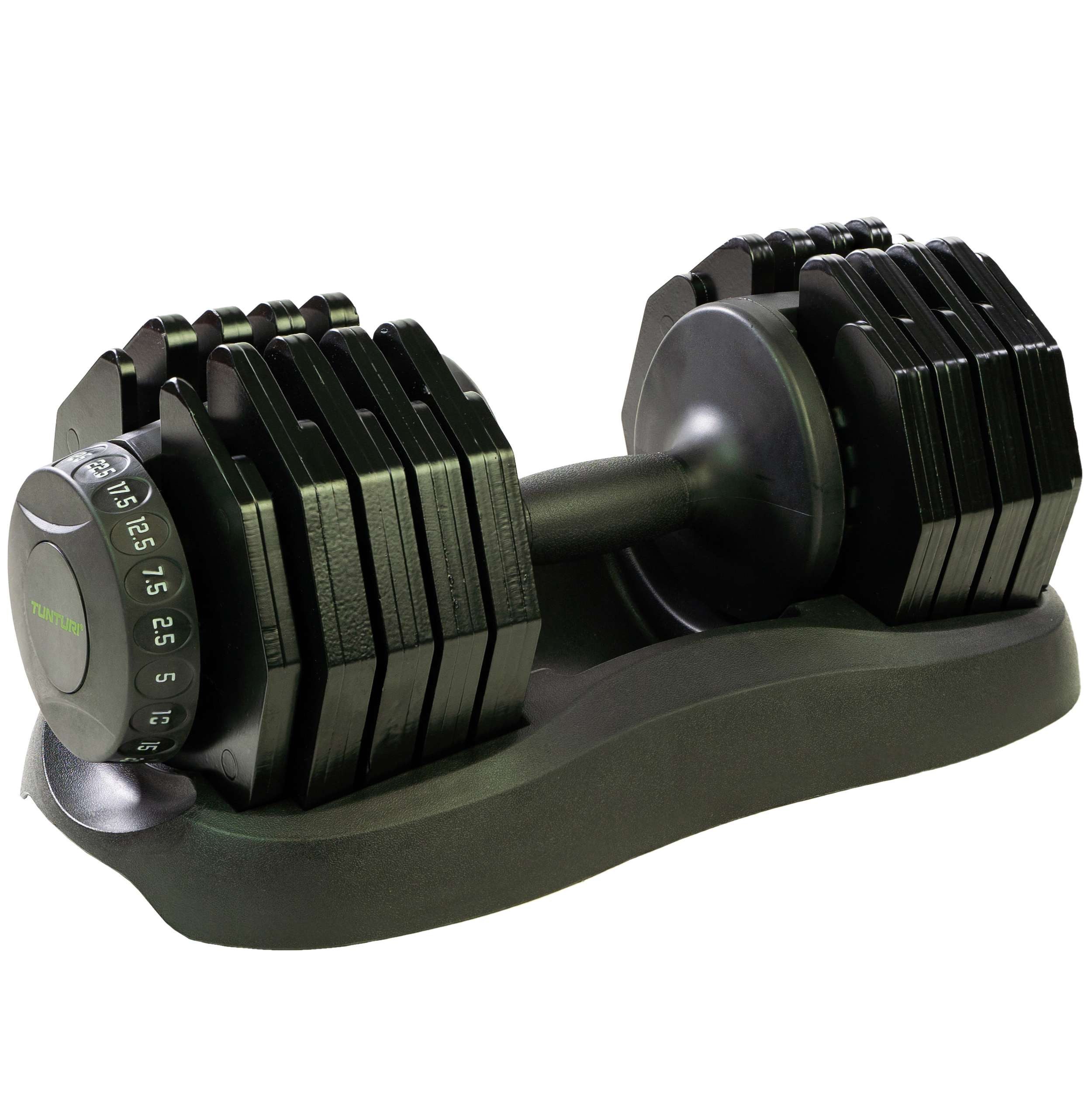 Tunturi Dumbbell Verstellbare Kurzhantel - 2 bis 25kg - Einzelhantel - Selektionshantel