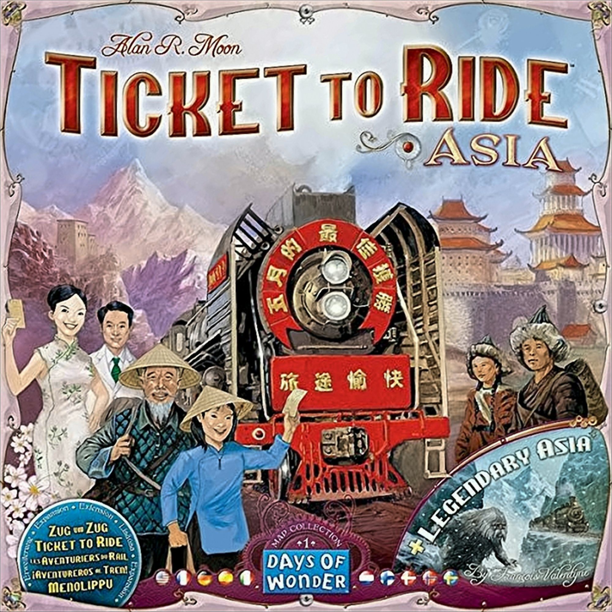 Asmodee Spiel Zug um Zug - Asien (Map Collection 1)