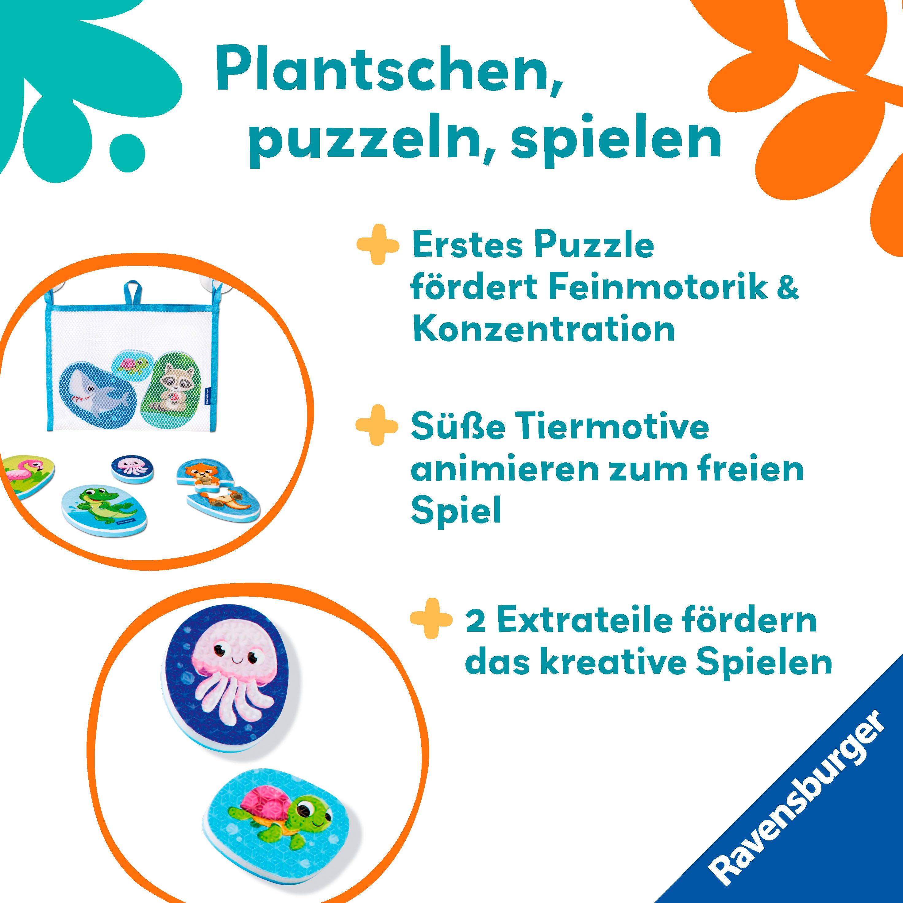 Ravensburger Badespielzeug Play+ Mein erstes Bade-Puzzle: Tiere