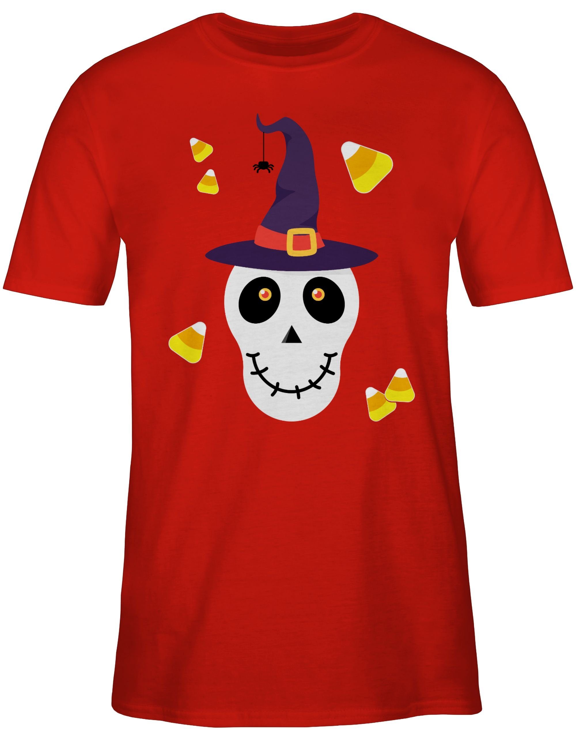 Süßer Kostüme Totenkopf Rot Gespenst Herren 03 Geist Shirtracer T-Shirt Halloween