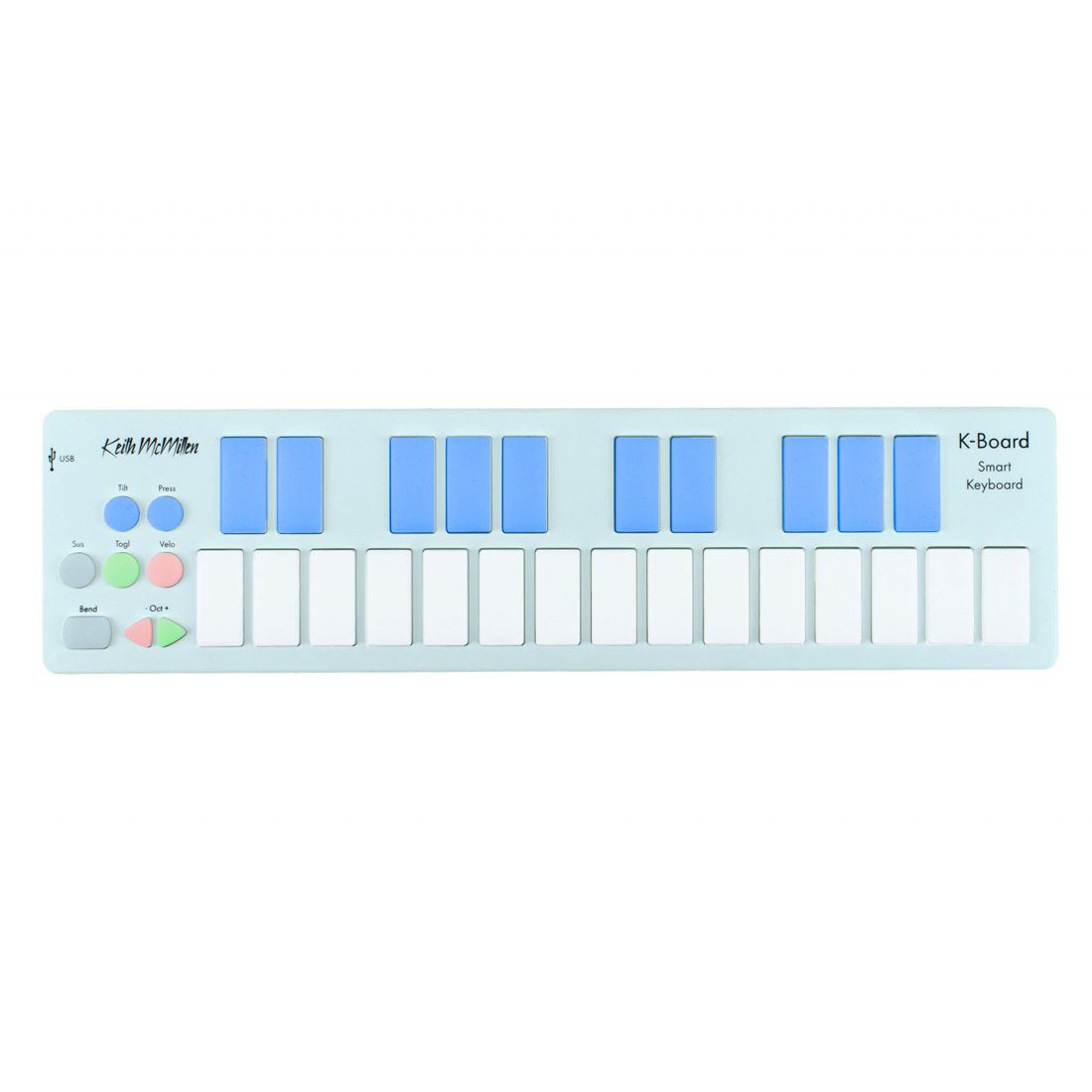 Keith McMillen Synthesizer K-Board MIDI-Controller Snow