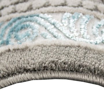 Teppich Vintage-Flair Orient Teppich verwaschen in silber-türkis, Carpetia, rechteckig, Höhe: 12 mm, Fußbodenheizungsgeeignet, Seitlich gekettelt