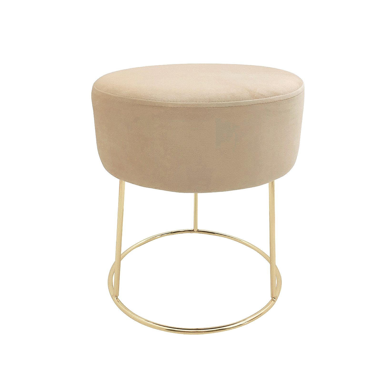 ECHTWERK Sitzwürfel Sitzhocker Marylin mit Samtbezug, Schminkhocker mit Met günstig online kaufen