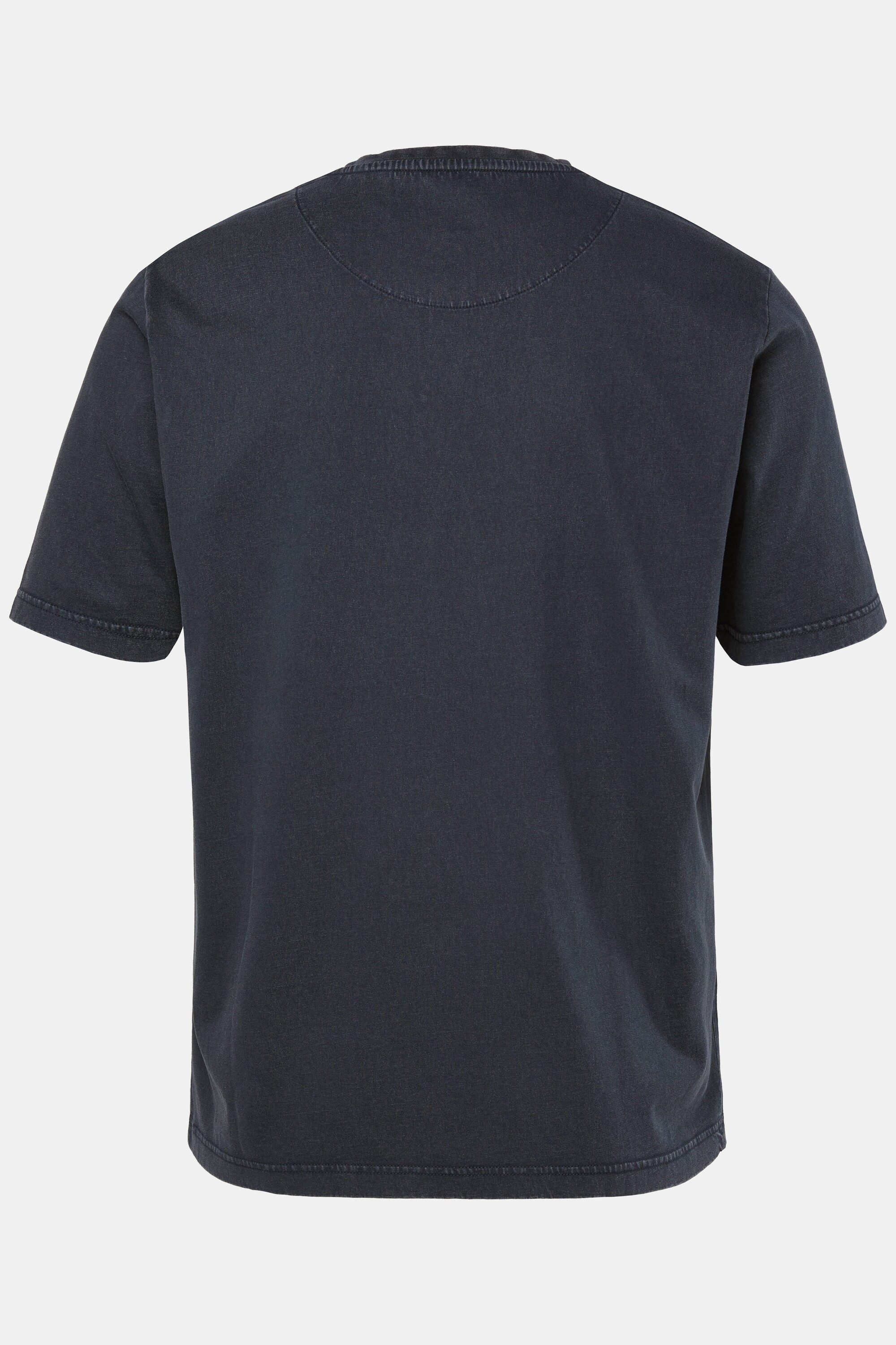 Men Plus T-Shirt Henley Halbarm Ausschnitt mit Knopfleiste