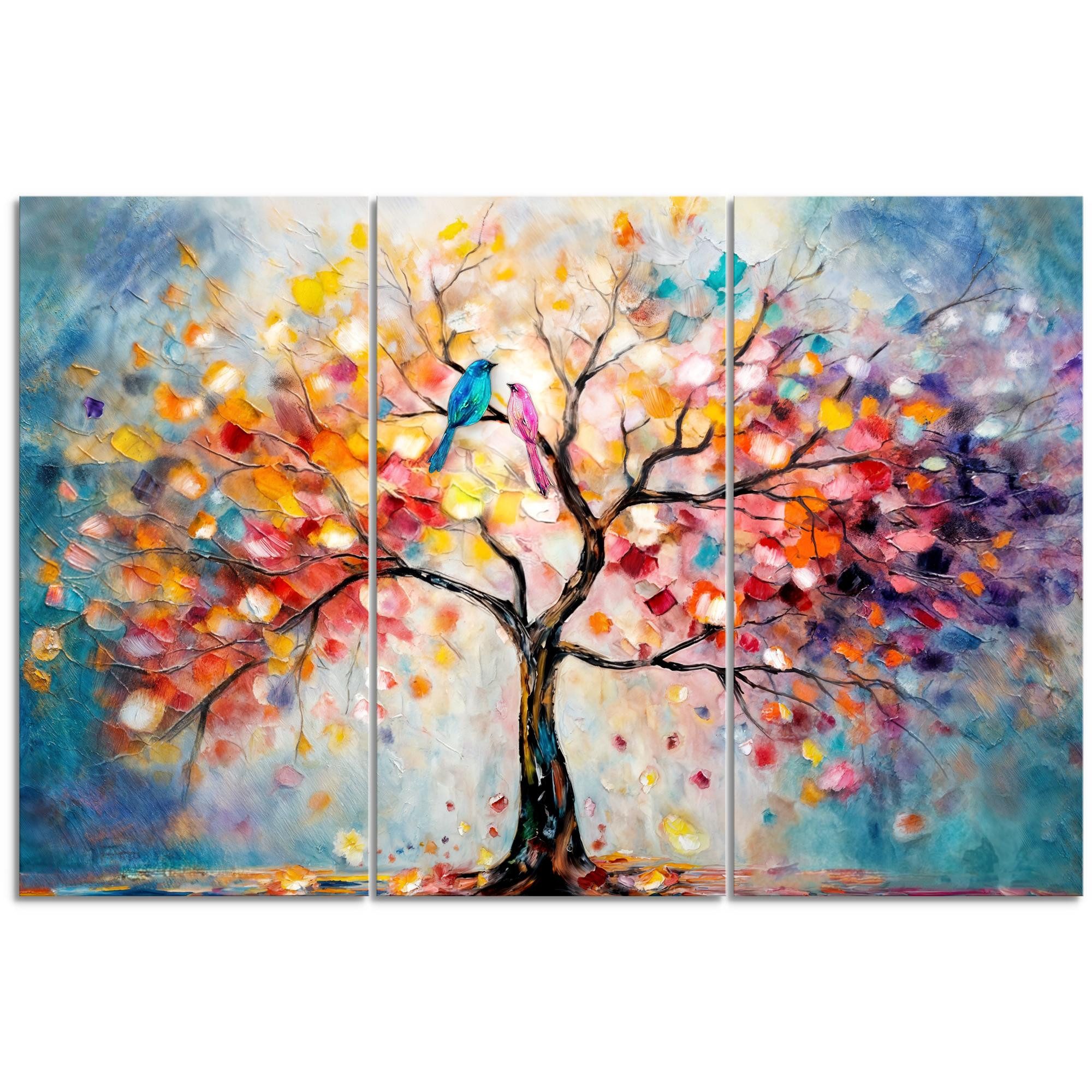 Runa Art XXL-Wandbild Baum Modern Bild auf Vlies Leinwand Natur Wohnzimmer