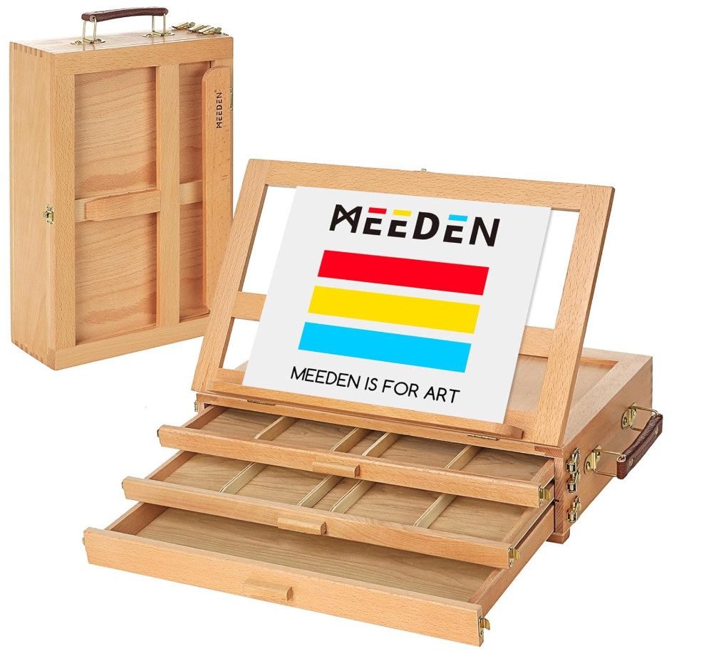 MEEDEN Staffelei MEEDEN Künstler Tischstaffelei Sketchbox XHH-03