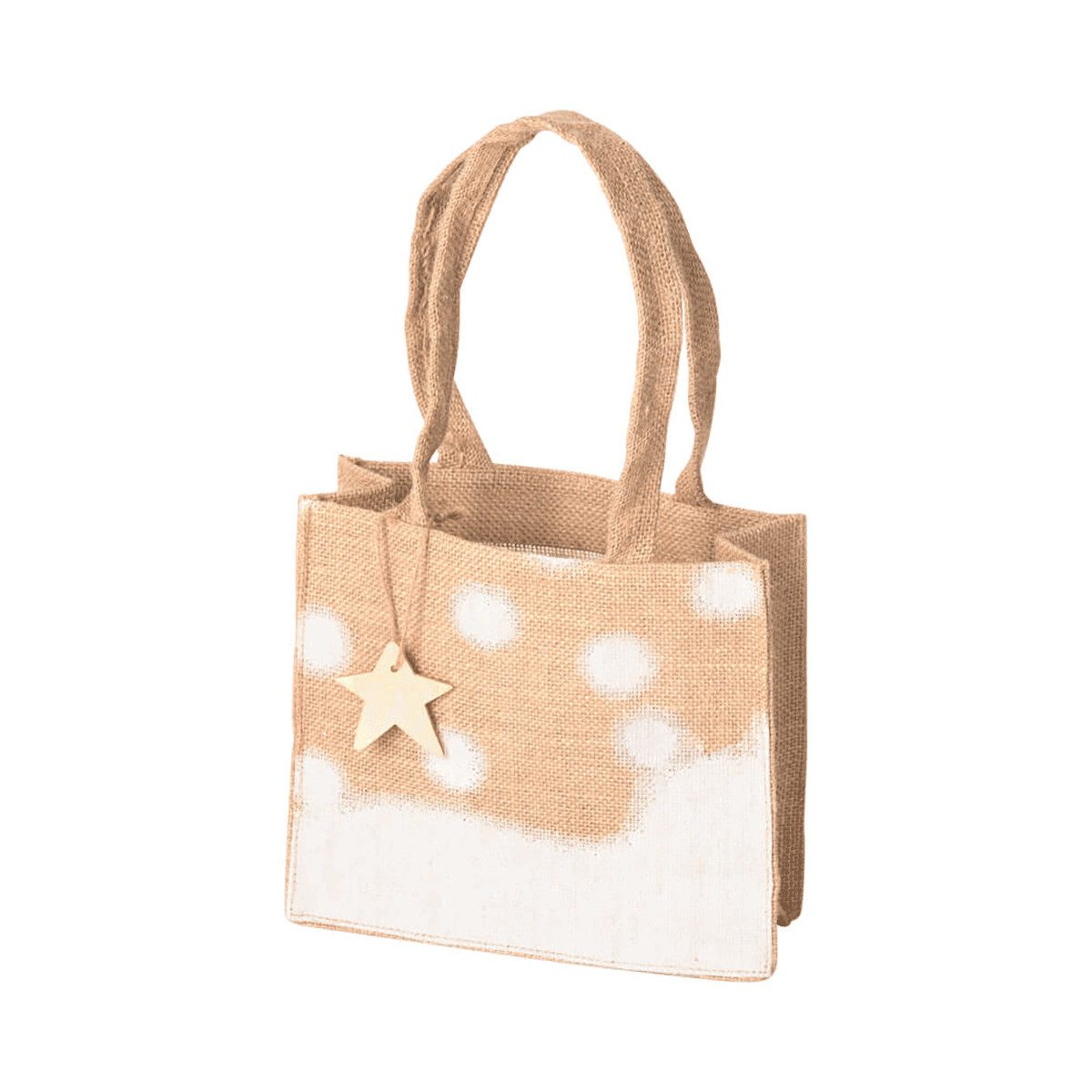 Abendtasche Weihnachtstäschchen aus Jute. natur.