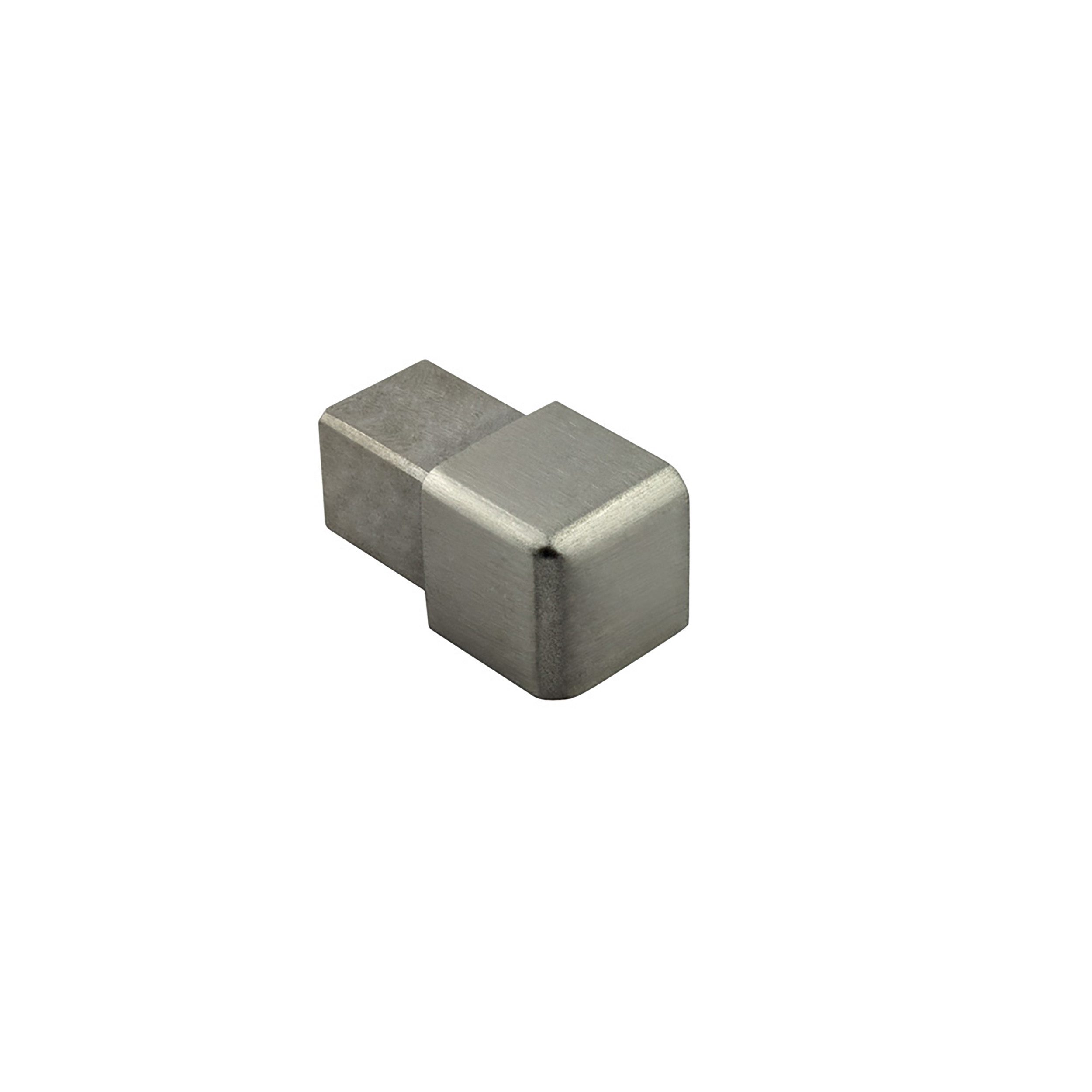tktrading24 Abschlussprofil Quadrat Edelstahlschiene Fliesenprofil Edelstahl V2A L250cm H6-12mm, 10 mm silber gebürstet