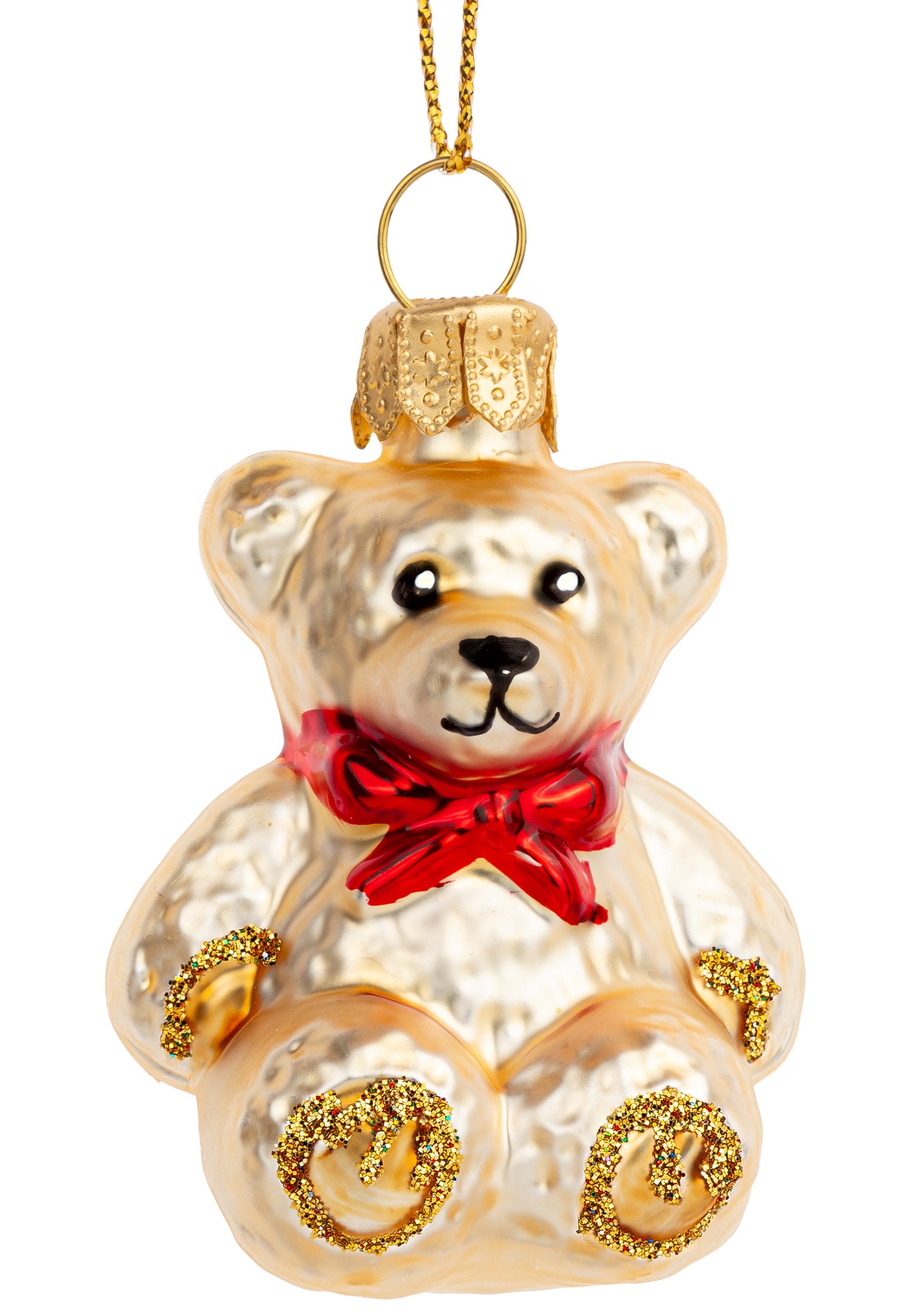 Christbaumschmuck BS815M MiniTeddy Glas Figur Weihnachtsbaum Anhänger