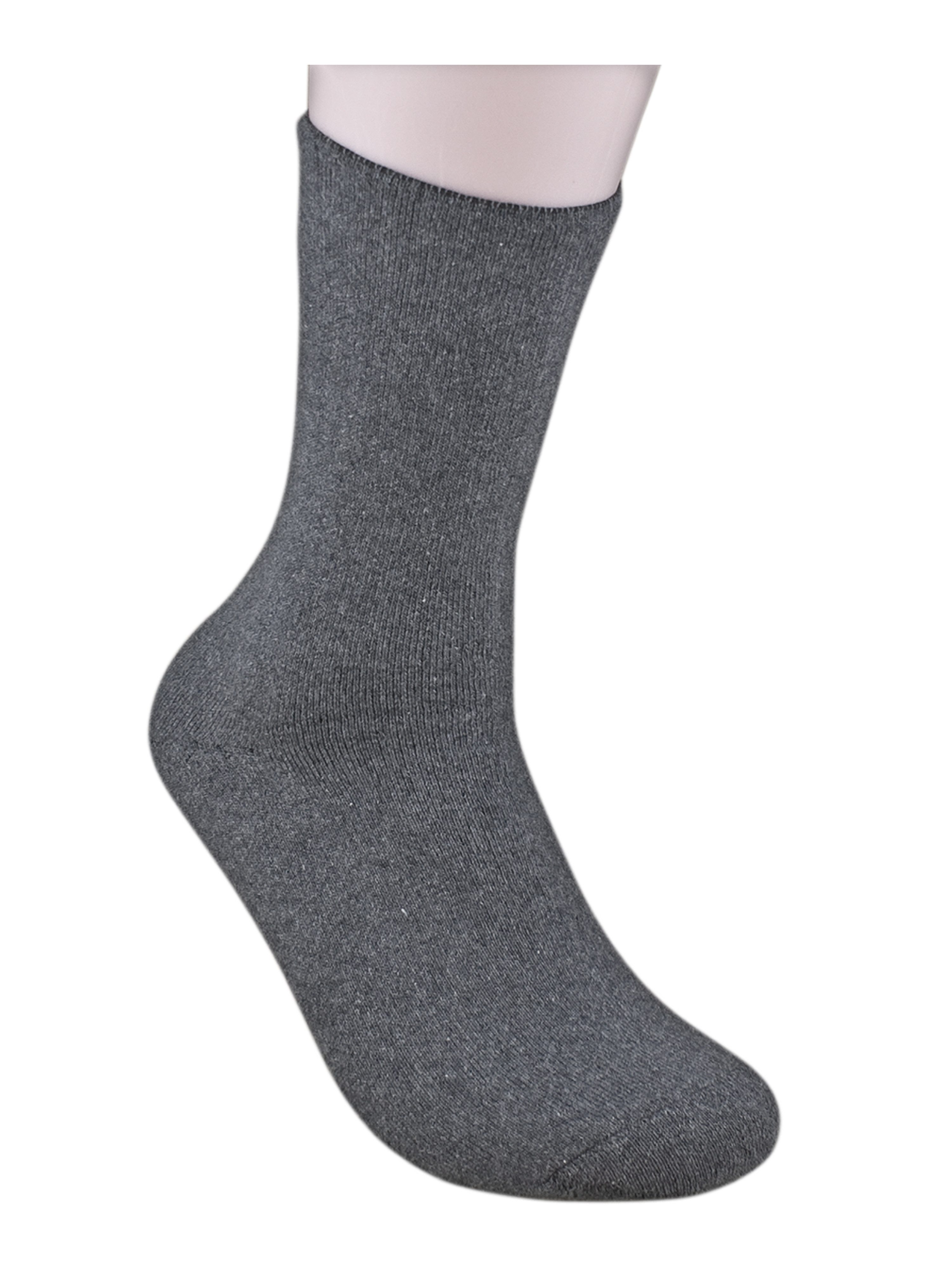 Die Sockenbude Diabetikersocken THERMO (Bund, 3-Paar, grau schwarz) Diabetikersocken ohne einengenden Bund ohne Gummi