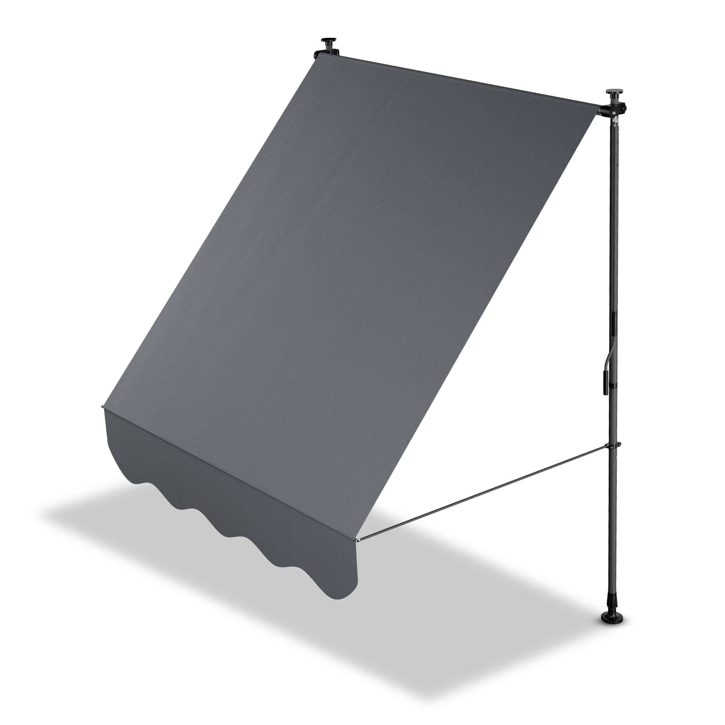 Juskys Klemmmarkise Kapstadt Montage ohne Bohren, höhenverstellbar, senkrecht/diagonal ausziehen