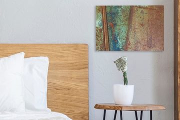 OneMillionCanvasses® Leinwandbild Rost - Abstrakt - Metall, (1 St), Wandbild Leinwandbilder, Aufhängefertig, Wanddeko, 30x20 cm